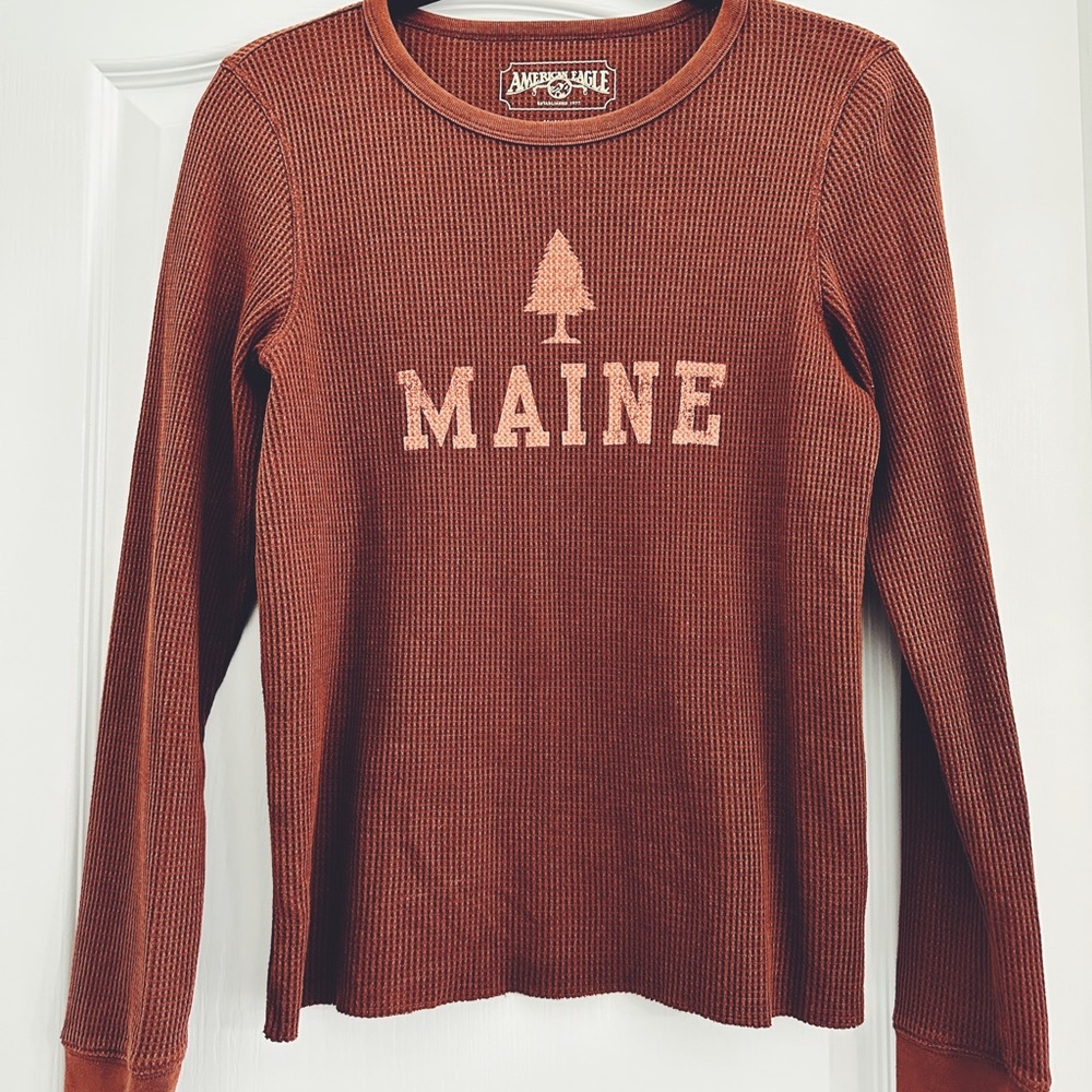 American Eagle Maine Long Sleeve Thermal Tee